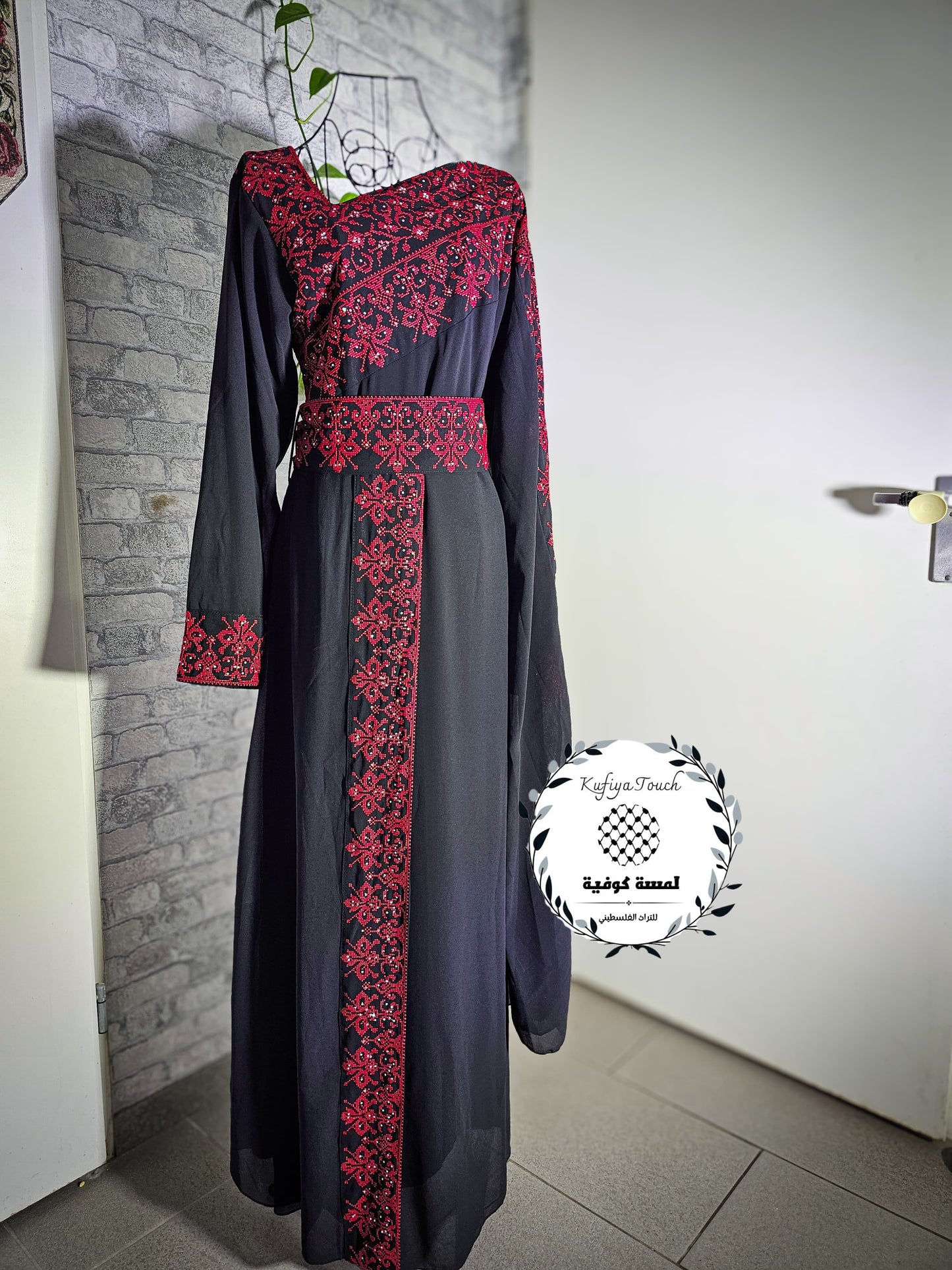 zwart-rood thobe